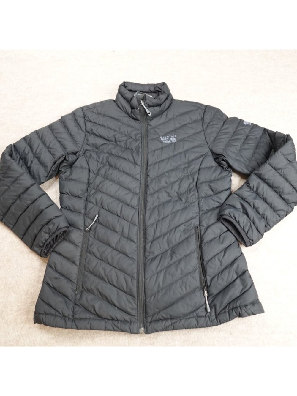 Mountain Hardwear Womens Jacket Medium Black 650 Down Full Zip Puffer